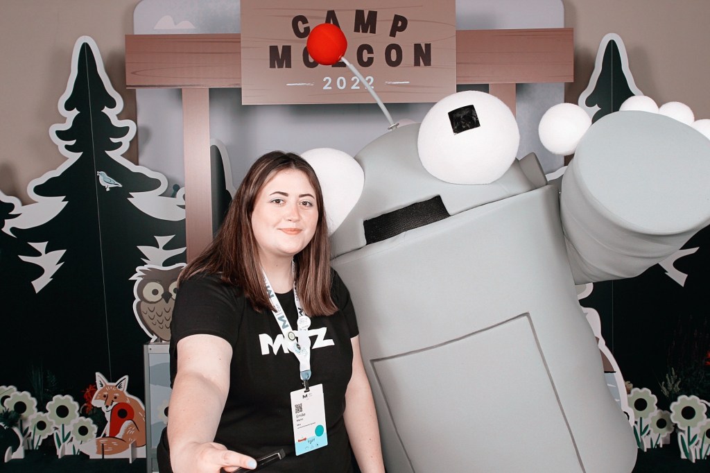 A photograph with Roger at MozCon 2022
